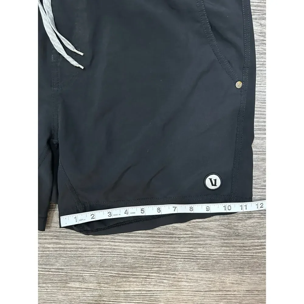 Vuori Performance Active Shorts Mens Large Black Elastic Drawstring Running Gym
